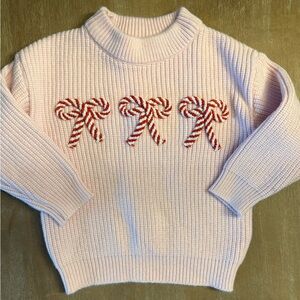 Tullabee Candy Cane Bow Sweater
